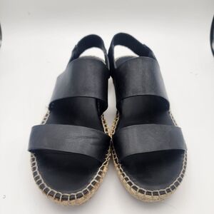 Cole Haan Black Espadrille Shoes Minimalist Design 9.5